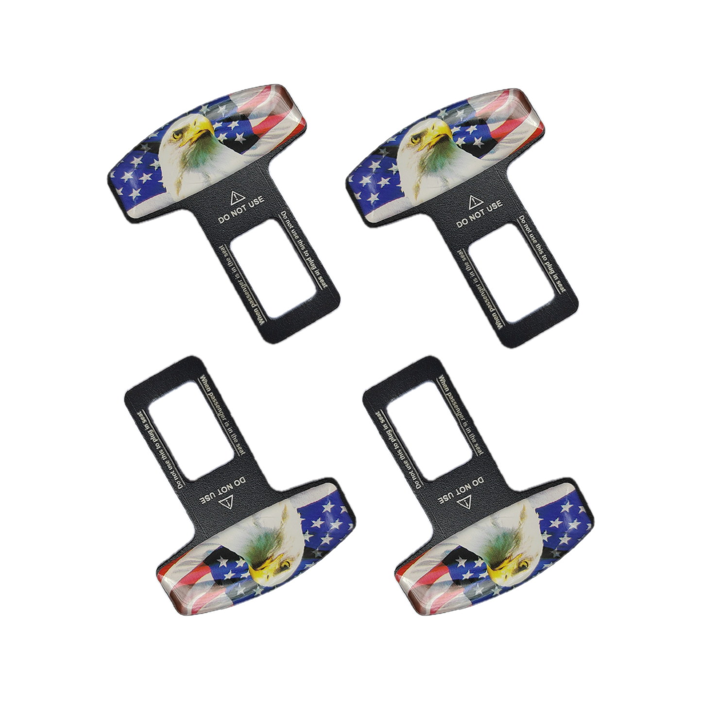 4 Pack Universal Car Seat Belt Plug Cushions - Locking Buckle Pads with Shoulder Protectors for Cars, SUVs, Trucks (2.4"-3.1" Belt Width)