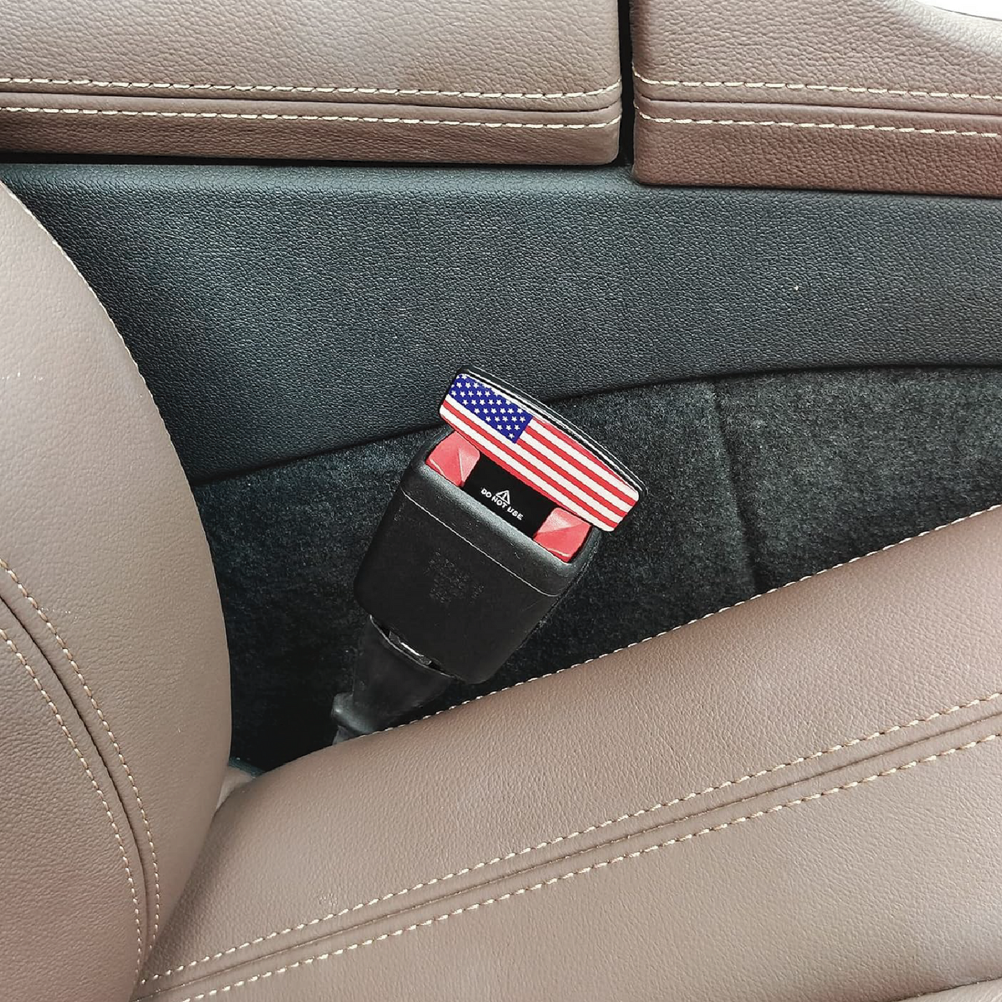 4 Pack Universal Car Seat Belt Plug Cushions - Locking Buckle Pads with Shoulder Protectors for Cars, SUVs, Trucks (2.4"-3.1" Belt Width)