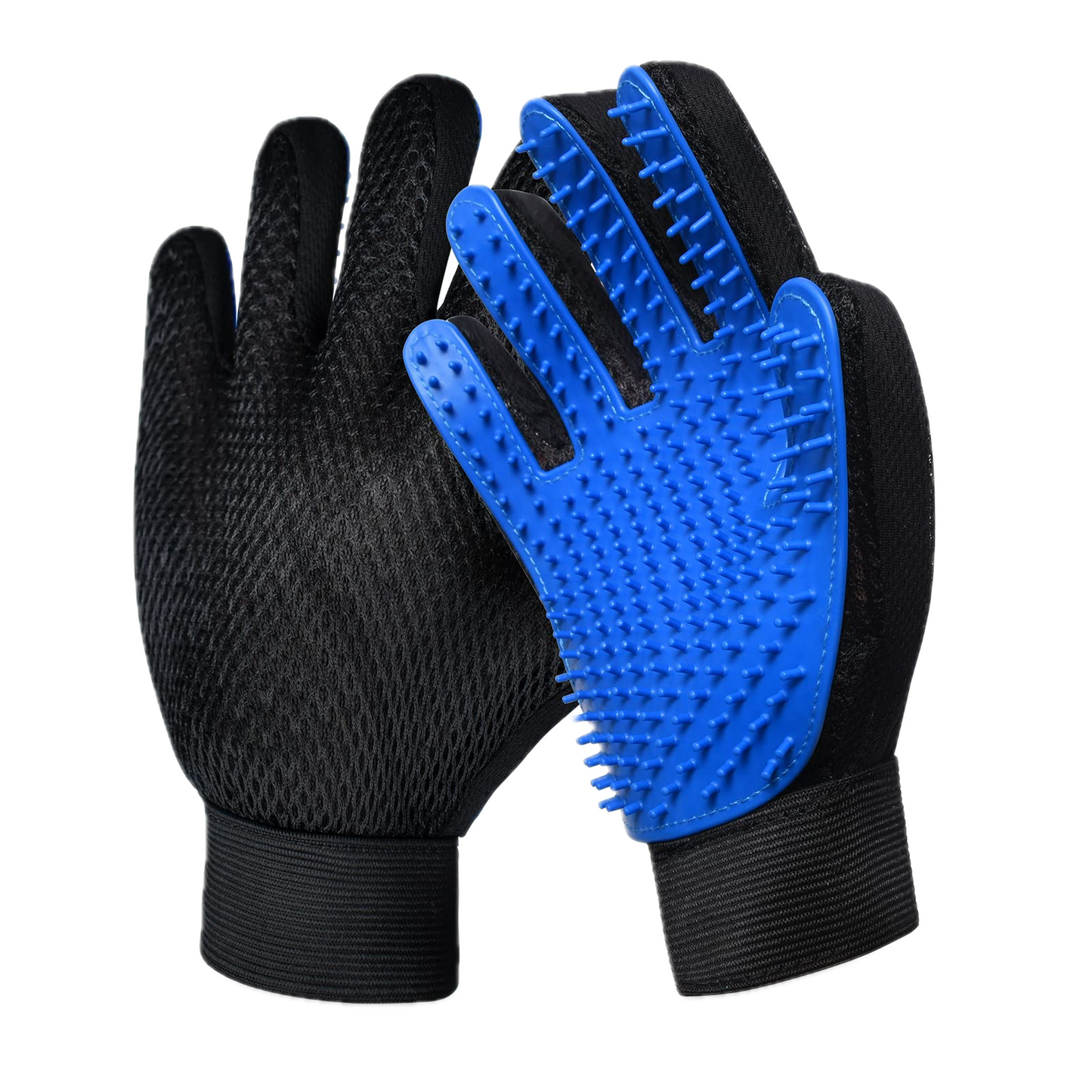 2-Pack Silicone Pet Grooming Gloves | Gentle Fur Collector for Cats/Dogs | Reusable Deshedding Mitts for Home & Car