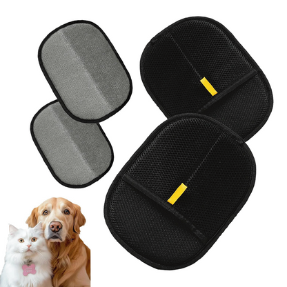 2-Pack Electrostatic Pet Hair Remover Gloves | Reusable & Washable for Furniture, Car Seats, Clothing | Cat/Dog Fur Collector Set