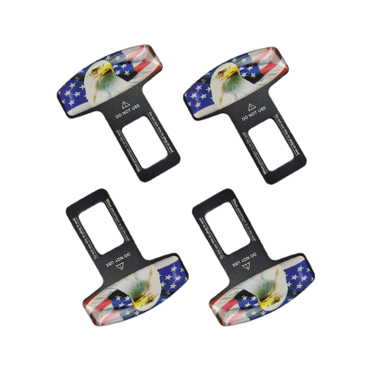 4 Pack Universal Car Seat Belt Plug Cushions - Locking Buckle Pads with Shoulder Protectors for Cars, SUVs, Trucks (2.4"-3.1" Belt Width)