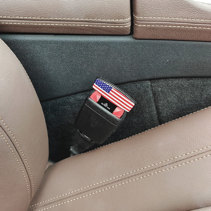 4 Pack Universal Car Seat Belt Plug Cushions - Locking Buckle Pads with Shoulder Protectors for Cars, SUVs, Trucks (2.4"-3.1" Belt Width)