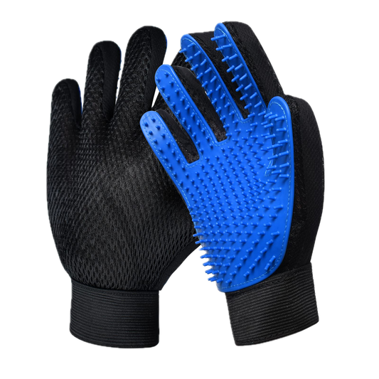 2-Pack Silicone Pet Grooming Gloves | Gentle Fur Collector for Cats/Dogs | Reusable Deshedding Mitts for Home & Car