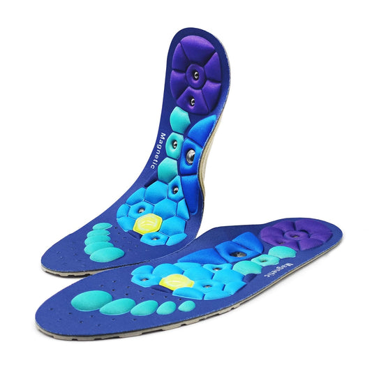 Magnetic Insoles Foot Pain Relief - Reflexology Massage & Arch Support Inserts, Trim-to-Fit Breathable for Men Women